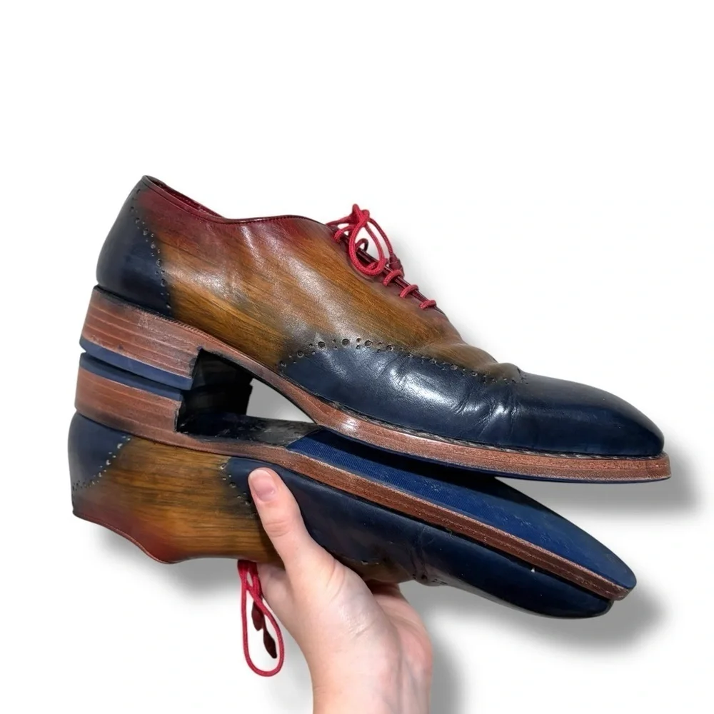Paul Parkman Multicolor Leather Oxford Shoes